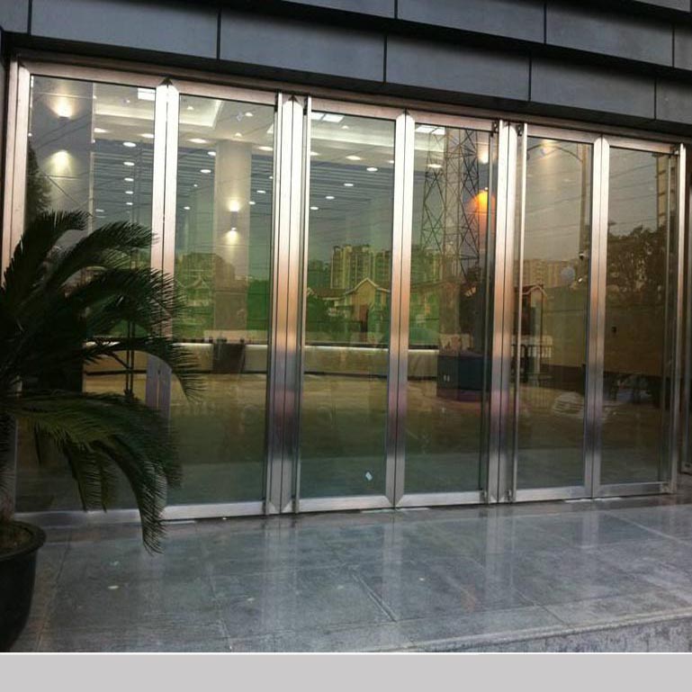 十年经验办公楼不锈钢大门钛金不锈钢玻璃地弹门定制