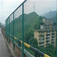 桥梁防护网现货 绿色浸塑防护网 桥梁防落物网