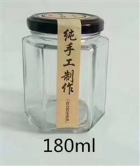 六棱瓶180ml280ml380ml六边六棱玻璃瓶