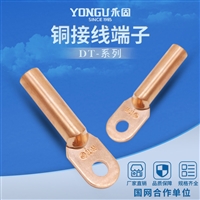 永固金具DT系列铜接线端子 紫铜电缆铜接线耳规格齐全