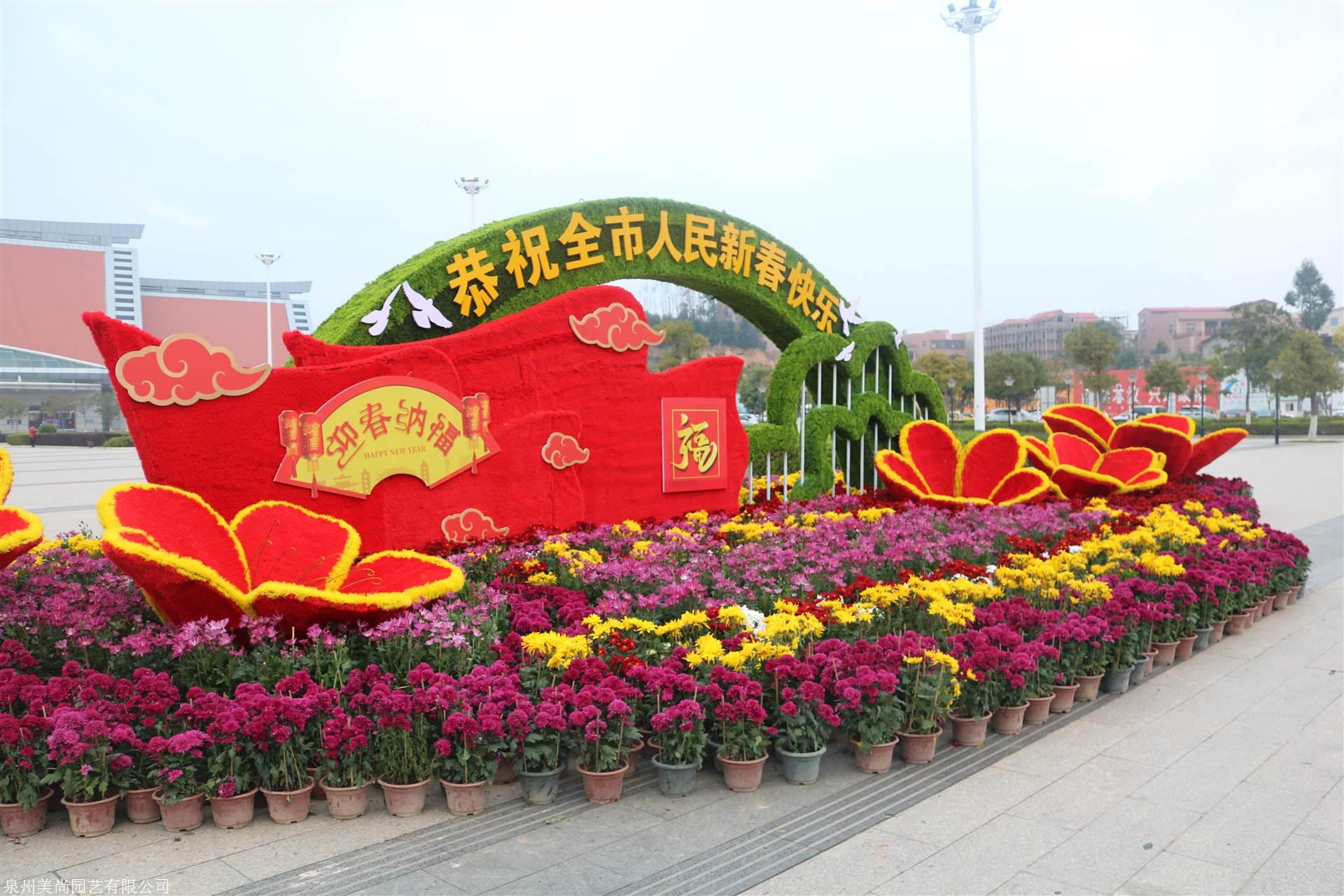 润祺公园绿雕 五色草雕塑那家好