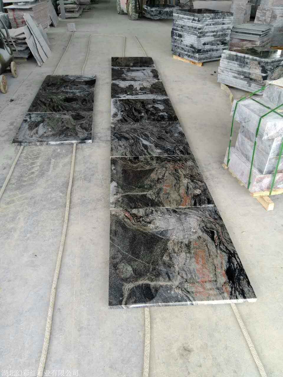 幻彩灰麻幻彩系列花岗岩浪淘沙文化背景墙别墅庭院厂家直供