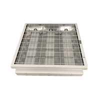 江苏600x600防爆格栅灯盘 厨房机房银行嵌入式暗装三管LED集成吊