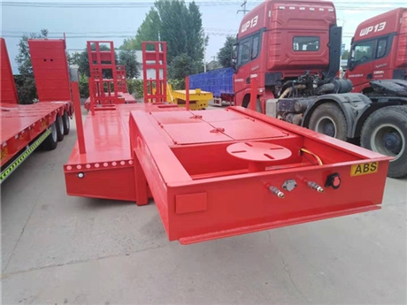  大板半挂车平板集装箱托运货物半挂车出口厂家