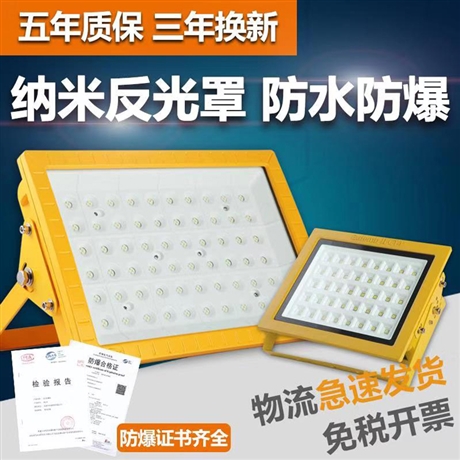 LED防爆灯 户外投射灯 车间工厂房照明灯 仓库灯加油站灯50W100W