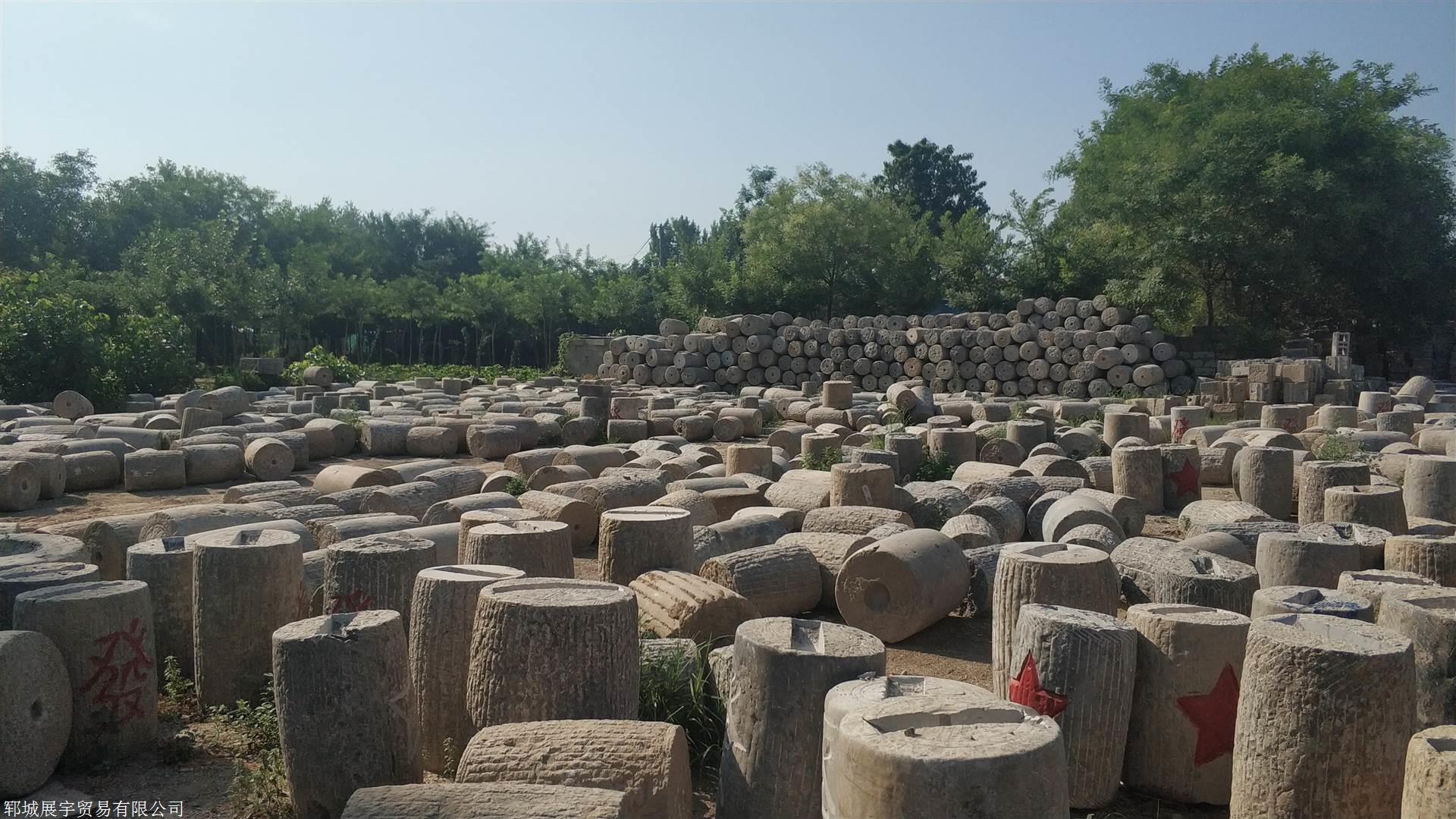 展宇老石器青石老石磙,花岗岩旧石磙, 大量出售,可加工刻字成