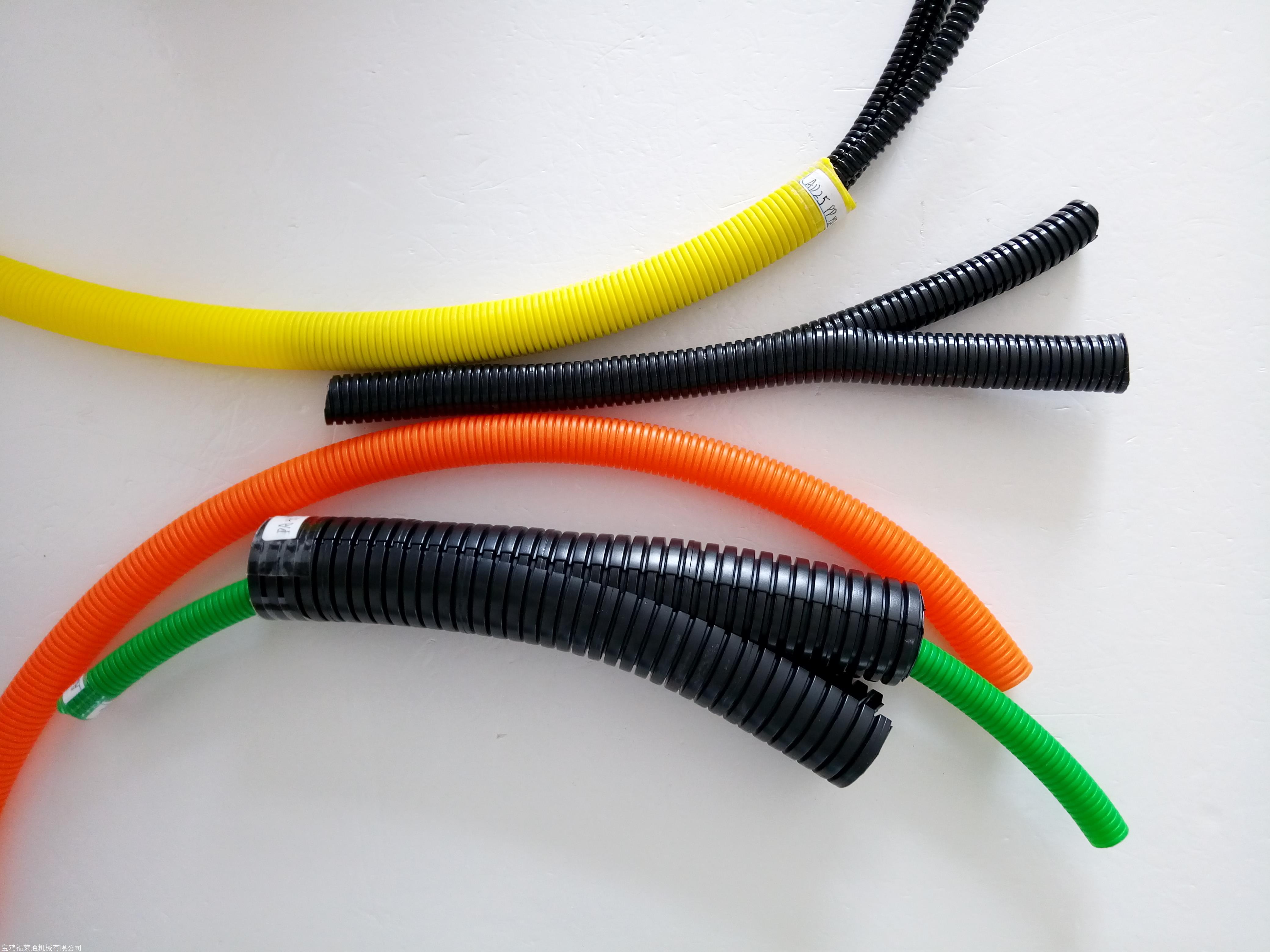 供应宝鸡电力设备ad258剖开型波纹管黑色阻燃现货厂