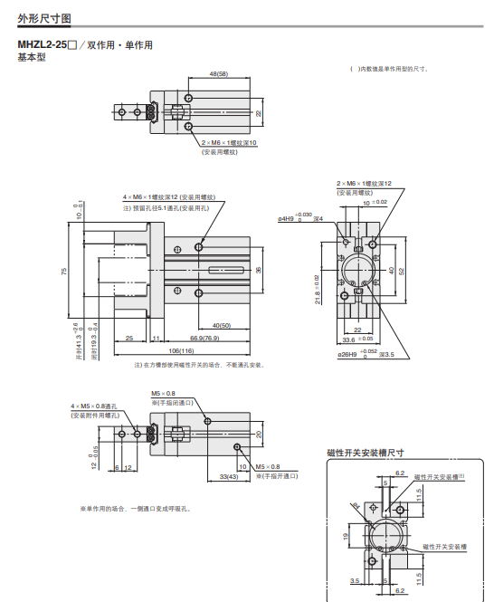 SMC气爪MHZL2-10D3，平行开闭/长行程型，订货步骤