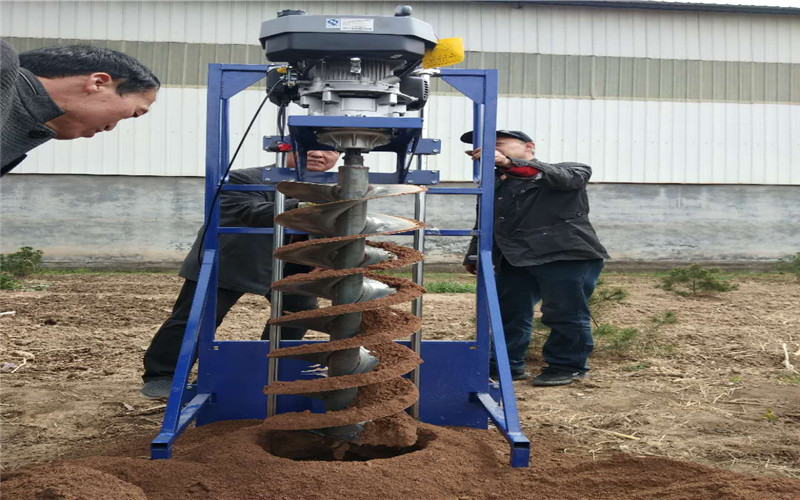双人手扶清桩芯掏土机管道疏通