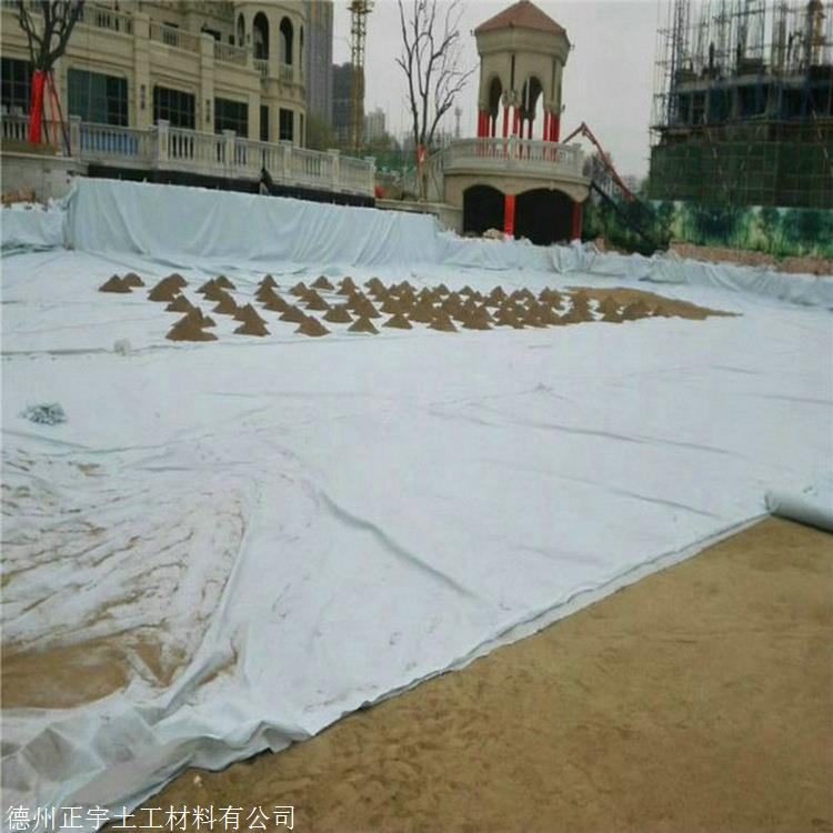 河南300克防水土工布 正宇牌300g不透水土工布 一布一膜 防渗
