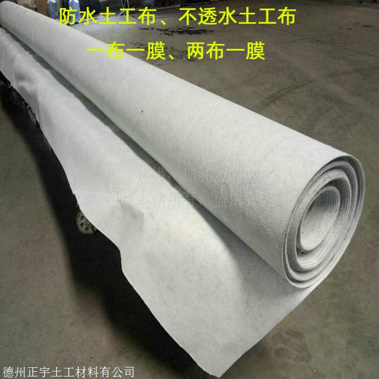 云南300克防水土工布 正宇牌300g不透水土工布 两布一膜 防水