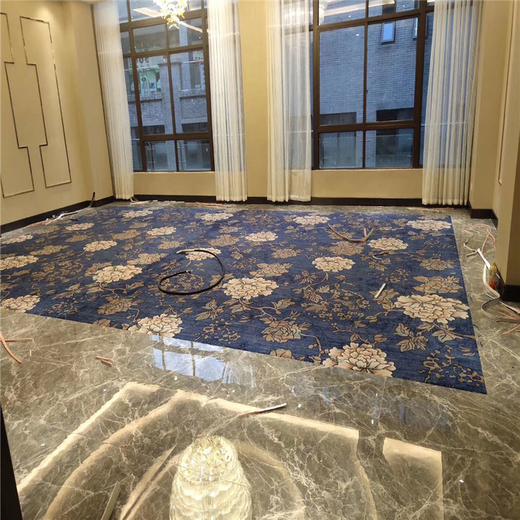 山东酒店大堂地毯安装价格昆明紫禾地毯工厂现货批发