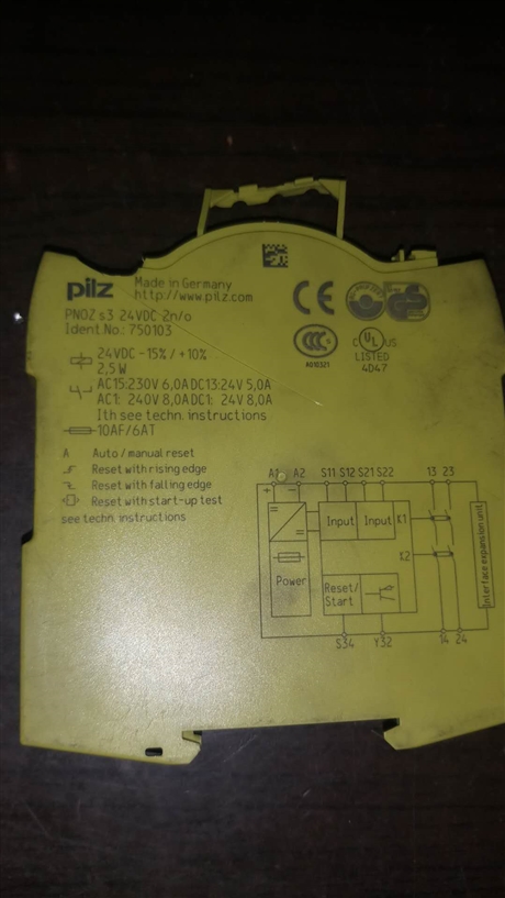 功能参数介绍，PILZ皮尔兹750103安全继电器