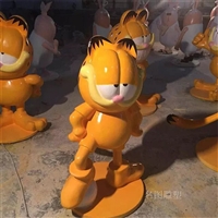 咖啡猫雕塑 玻璃钢动漫雕塑定制 名图雕塑