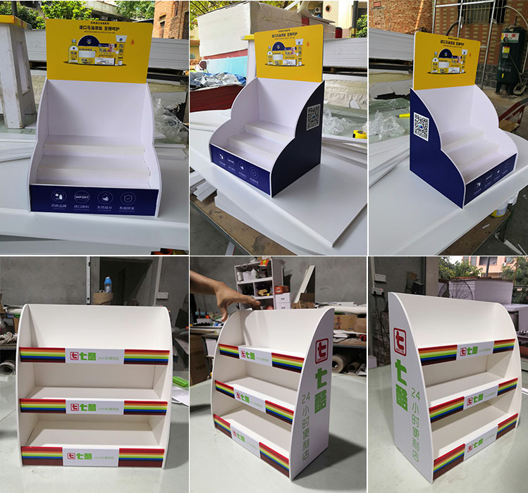 定制展架食品展示架调料陈列架日用品pvc小货架雪弗板展架