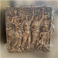 仿铜浮雕雕塑 广西人物浮雕雕塑 仿铜玻璃钢雕塑