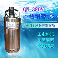 高扬程不锈钢潜水泵QN3-25-0.55KW工业水池排水耐腐蚀抽水机