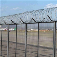 飞机场铁丝防护网 机场钢筋防护网 飞行区防爬网