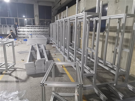 口罩机切片机  放料架一拖二 一拖三铝型材机架厂家