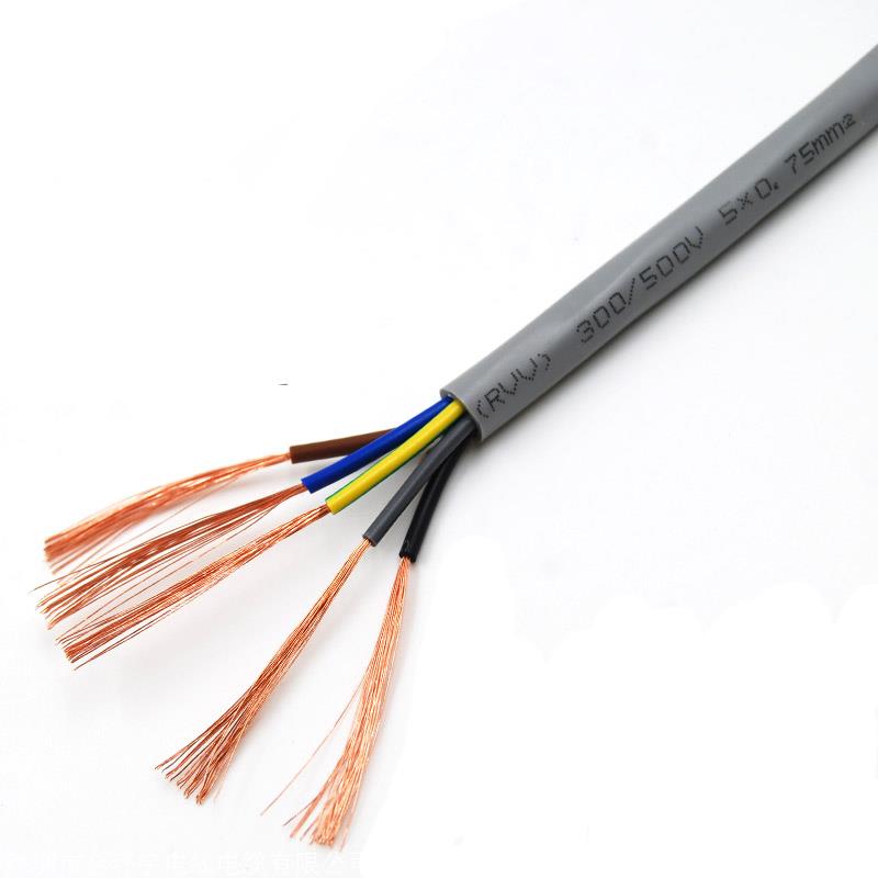 深圳金环宇 国标纯铜耐火信号线n-rvv5x0.75平方软护套电源线