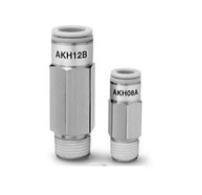 AKH08A-02S，smc两侧快换接头式单向阀,直通接头型