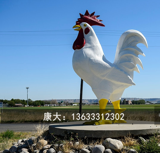 康大雕塑 不锈钢金属动物雕塑 铁艺大公鸡雕塑