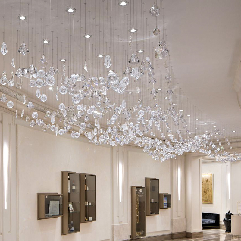 酒店吊灯售楼部沙盘复式楼别墅会所大厅水晶工程灯售楼部沙盘复式