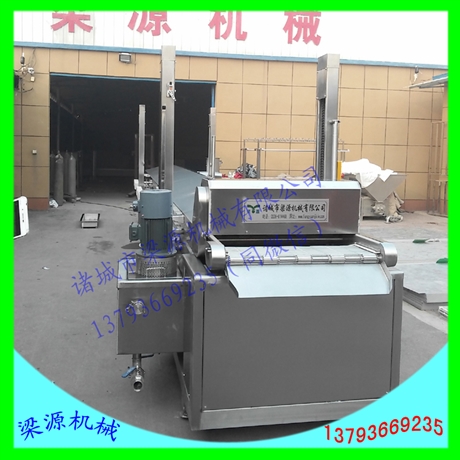 全自動(dòng)藕盒油炸生產(chǎn)線 大型油水混合洋蔥圈油炸機(jī)