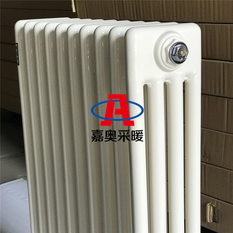 钢制柱型四柱散热器 SQGZ410钢管柱型四柱暖气片 嘉奥