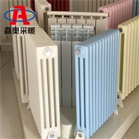 钢管四柱暖气片 SQGZ404钢制圆管柱型散热器 嘉奥
