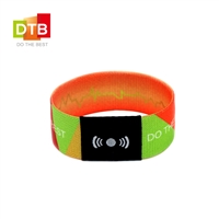DTB 热转印尼龙手环 NFC编织 RFID腕带 NFC弹力腕带