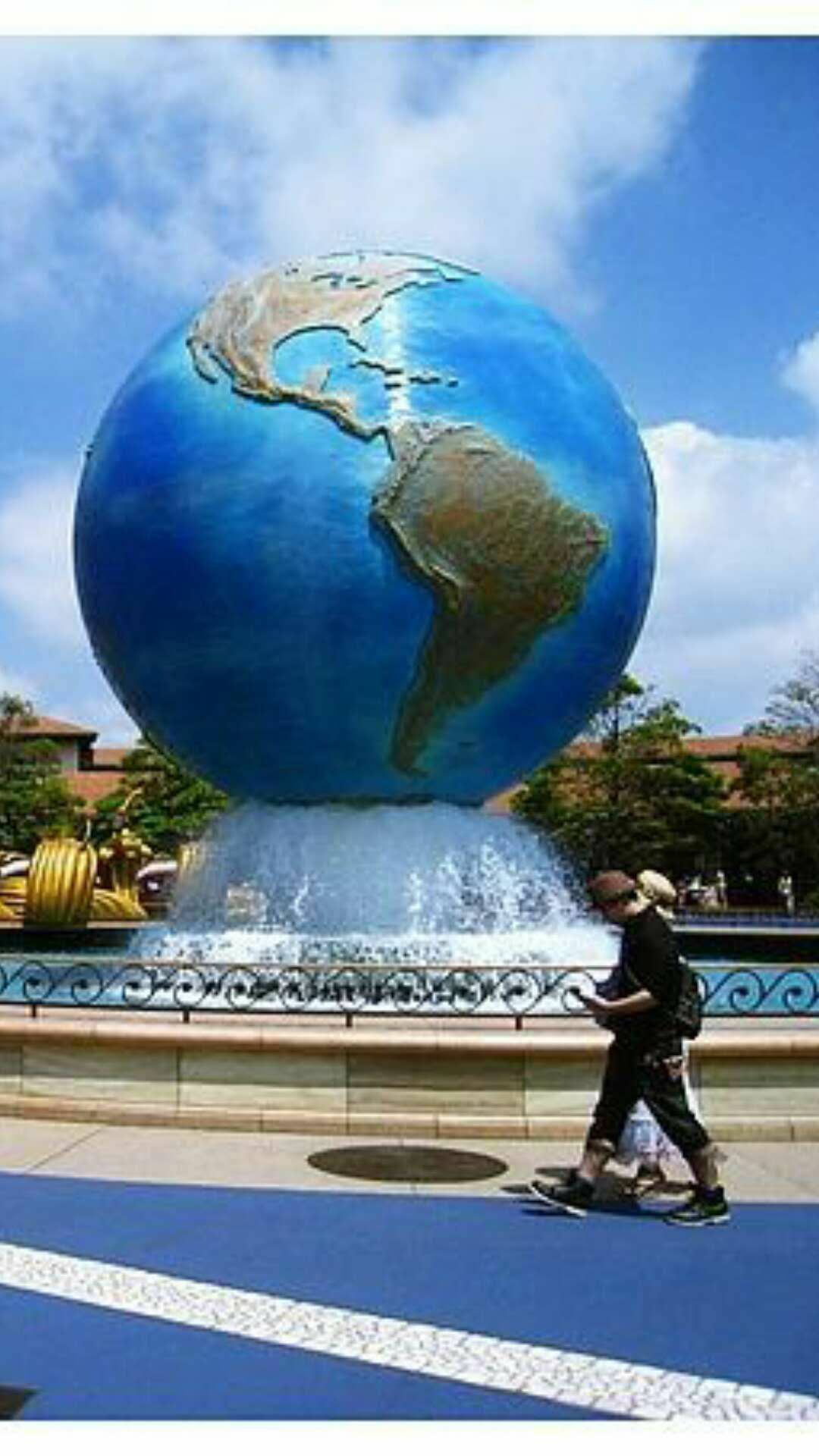 地球仪金属漆不锈钢雕塑 大型城市广场雕塑摆件