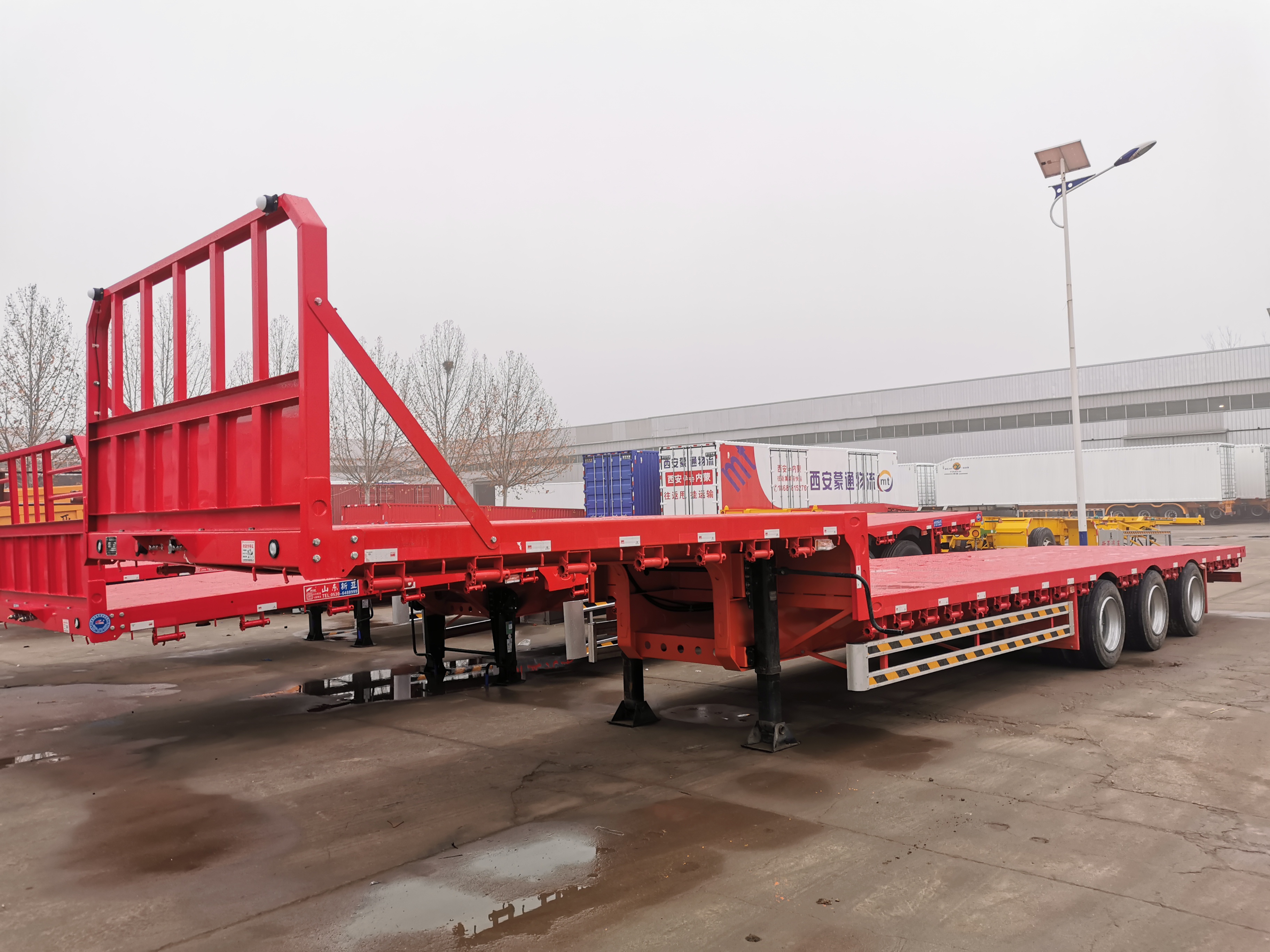 低平板16米半挂车重型低平板半挂车低平板半挂车厂家电话