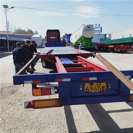 前后等宽13.75米大板车  三米平板运输半挂车上户规定