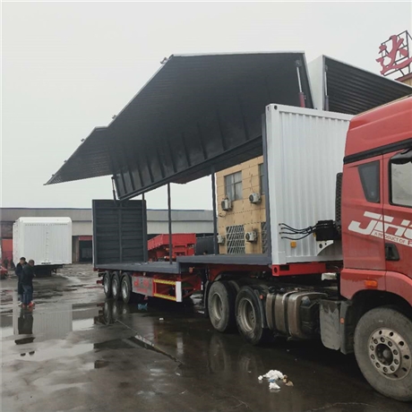 厂家定制 单飞翼厢半挂车  双展翼物流运输半挂车 