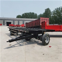 三桥全挂平板拖车 9米全挂拖板  5米转盘全挂车 下单优惠