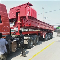 直顶后翻半挂车 立顶半挂自卸9米6直翻半挂车 高强板配置