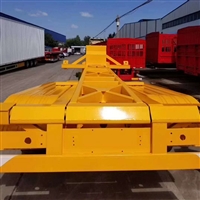  骨架后翻自卸半挂车 20英尺集装箱自卸车新款设计 