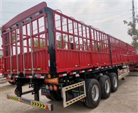 2.55米宽仓栏高栏半挂车 碟刹气囊桥厂家
