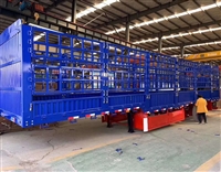 高强板制造 13米高栏大开门半挂车 对开门花栏半挂车