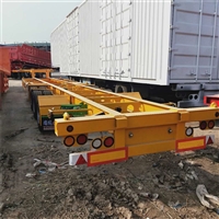 轻型罐箱骨架半挂车厂家 40英尺集装箱骨架运输车 碟刹气囊桥