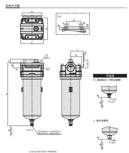新款SMC过滤器;AFF90D-F20-B的选型配置