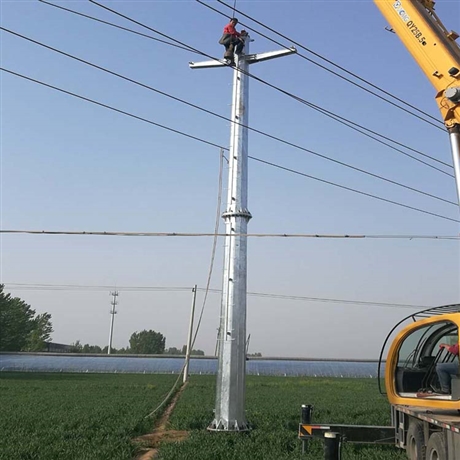 10kv钢管杆 电力杆 输电钢杆 电力钢杆实体厂家专业生产