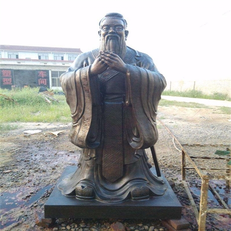 古代历史人物铜铸雕塑 校园孔子雕塑 河北铸铜厂家