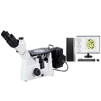 中科普锐三目倒置式金相显微镜 