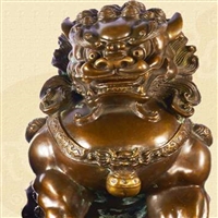 小型纯铜狮子桌摆 工厂办公室内铜狮子摆件 铜雕塑世隆制作