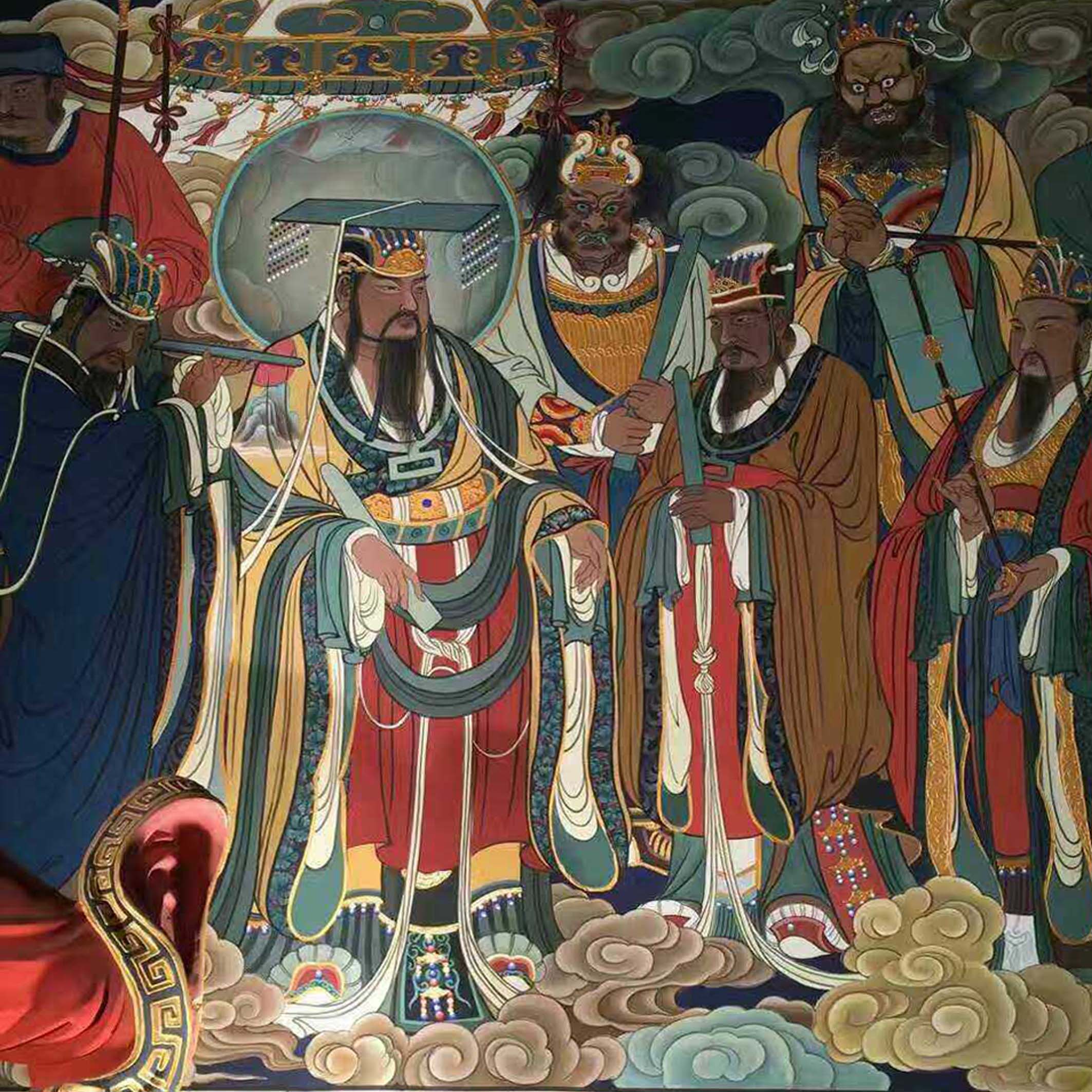 佛像壁画寺庙背景墙壁画