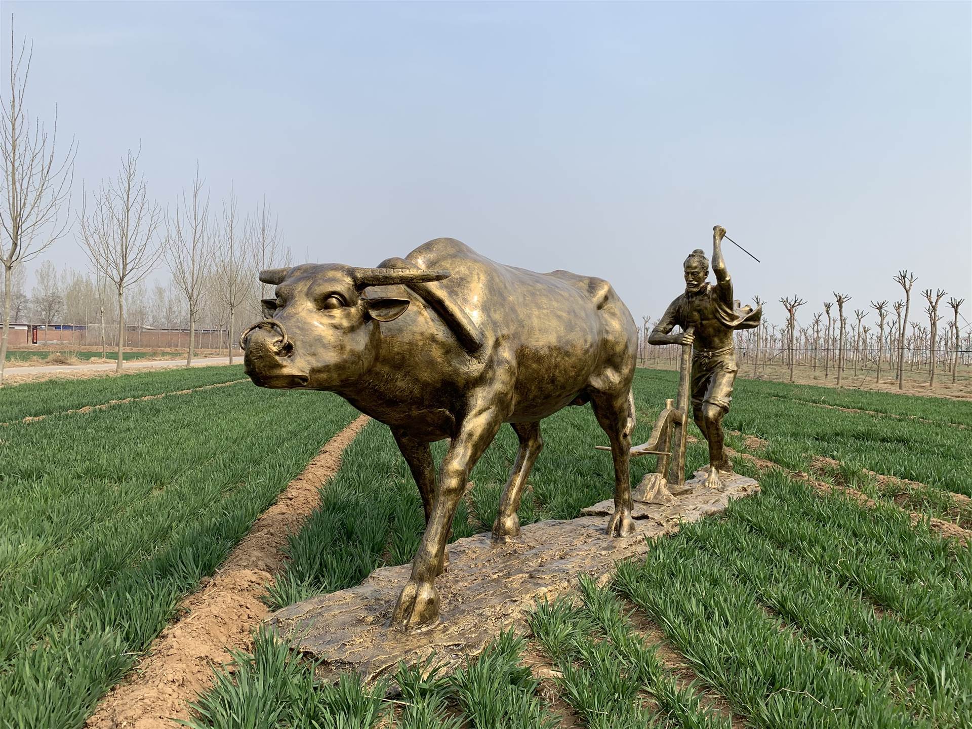 玻璃钢雕塑人物雕塑民俗农耕文化美丽乡村农村建设
