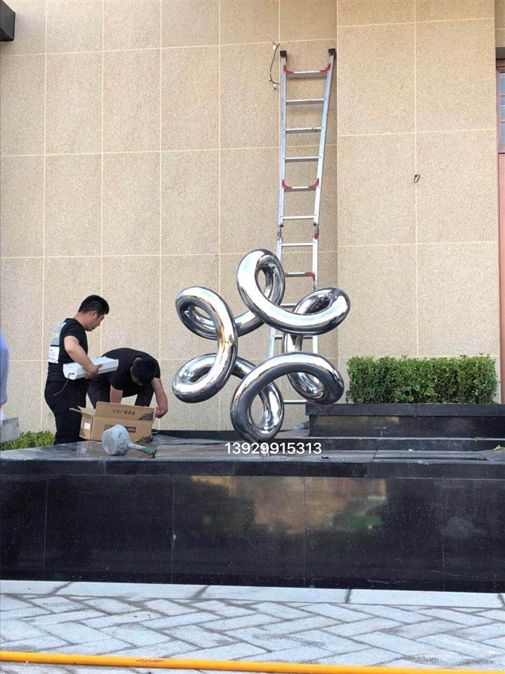 艺术造型不锈钢拉丝面雕塑 水景小品