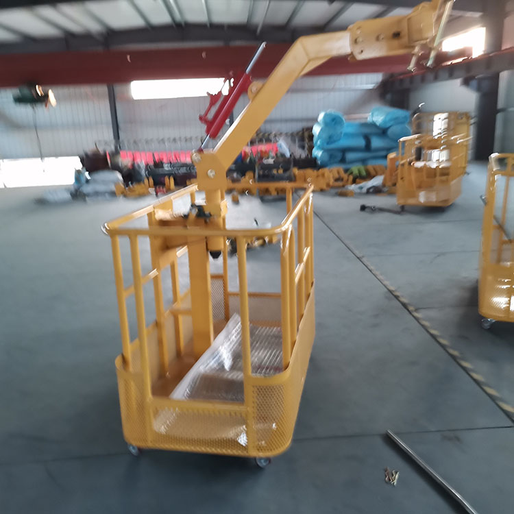 久恒12米吊车吊篮360度旋转液压吊篮定做大型塔吊装货吊笼